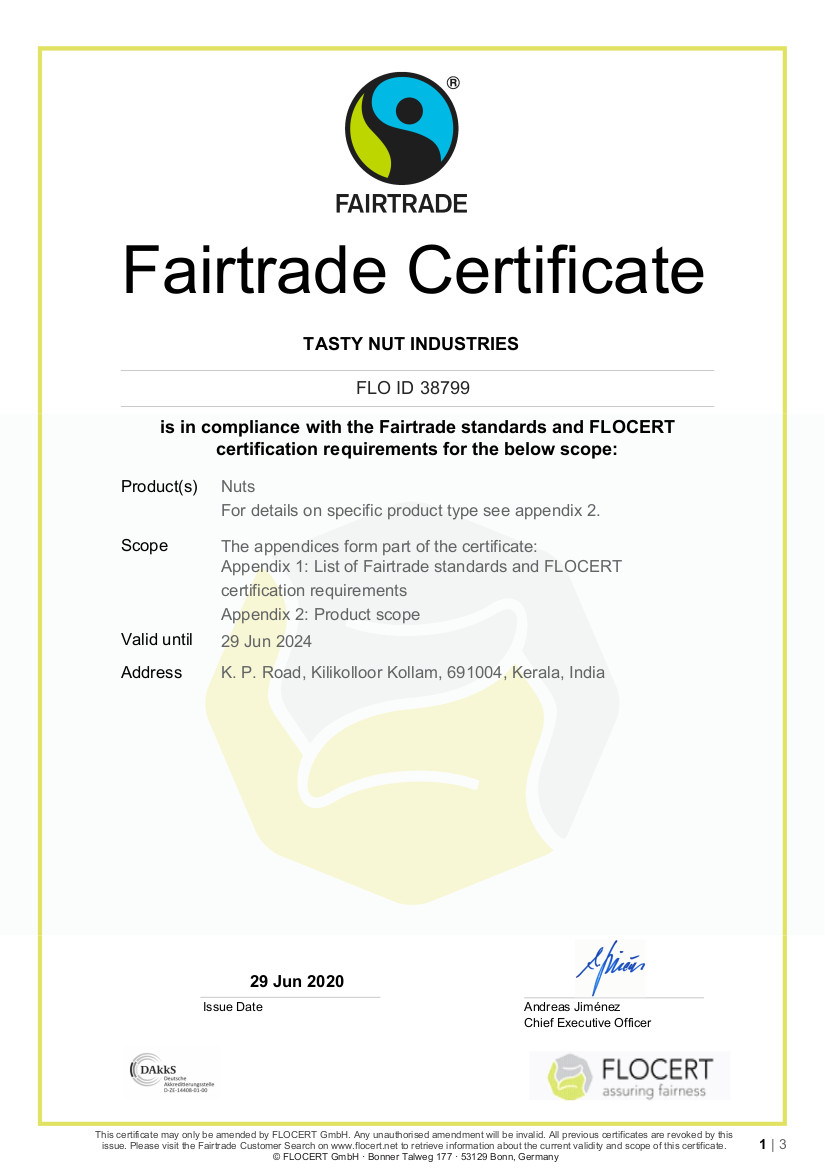 Fair trade certificate